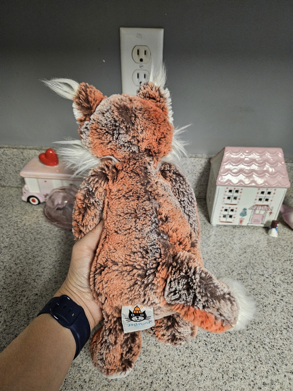 Jellycat Woodland Babe Fox - Rare Mottle Red/Grey Mix Fox Soft Toy US Exclusive - Picture 2 of 9